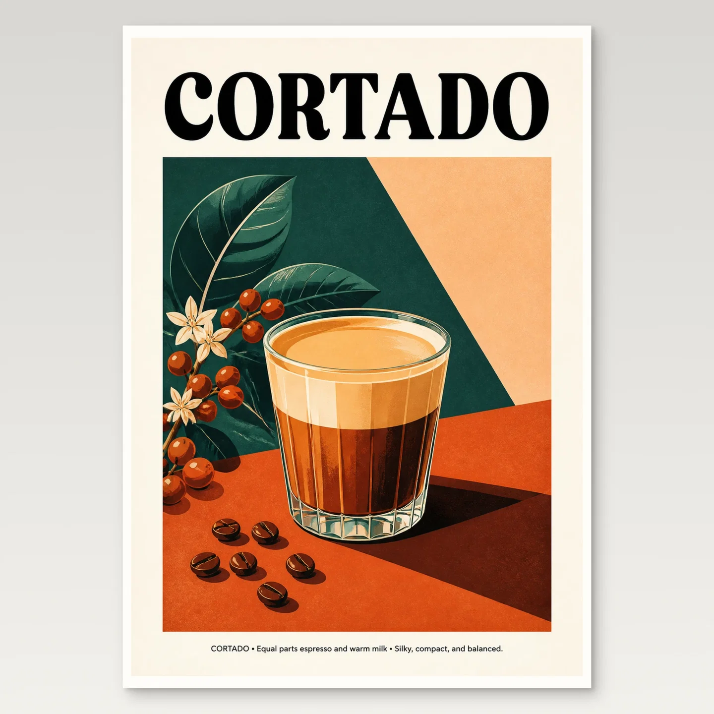 Cortado Poster mockup
