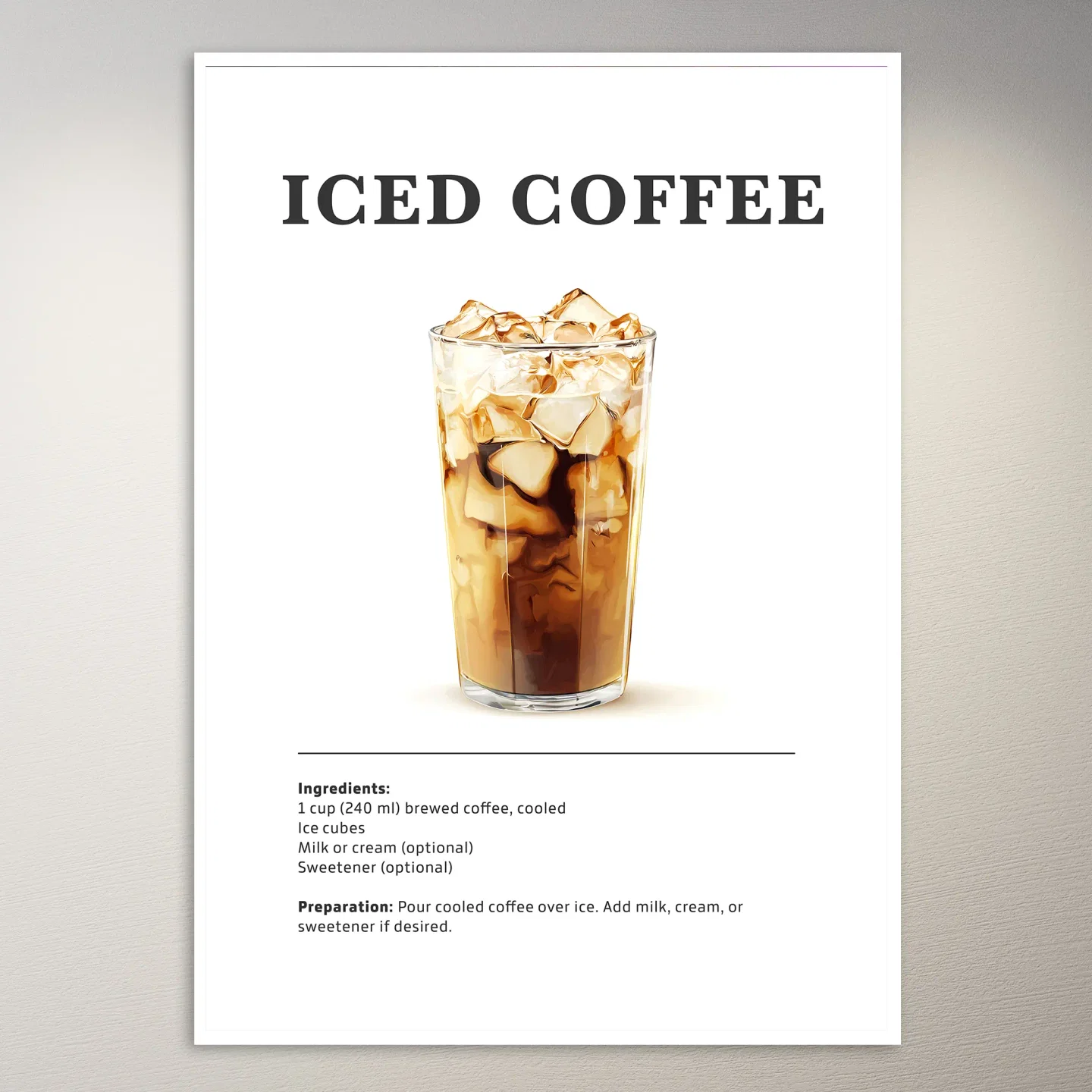 Iced Coffee Drink Poster