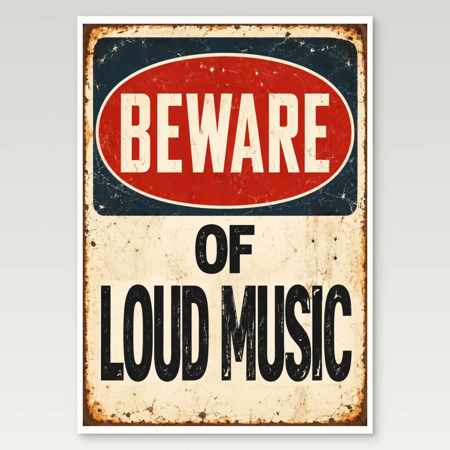 Beware of Loud Music Poster mockup
