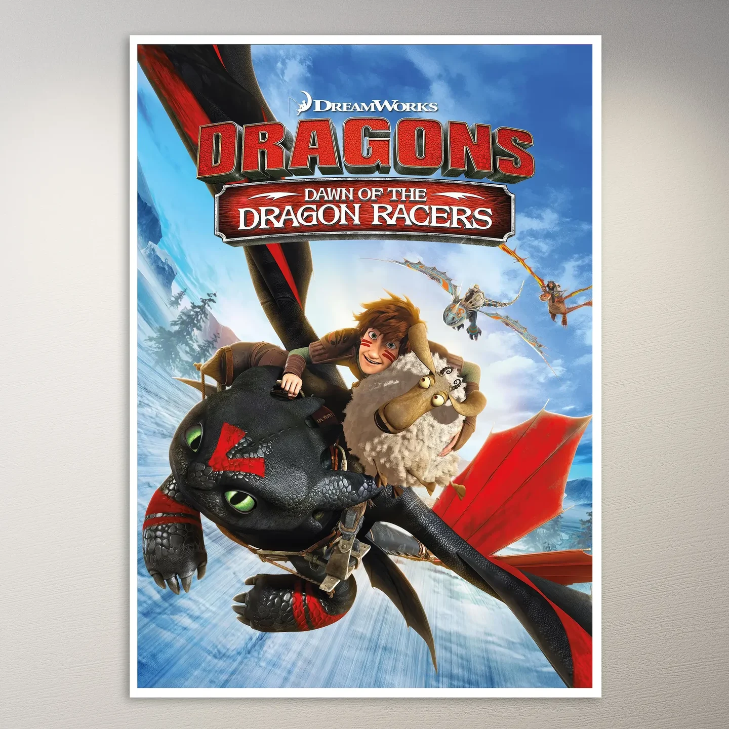 Hiccup and Toothless Racing Poster