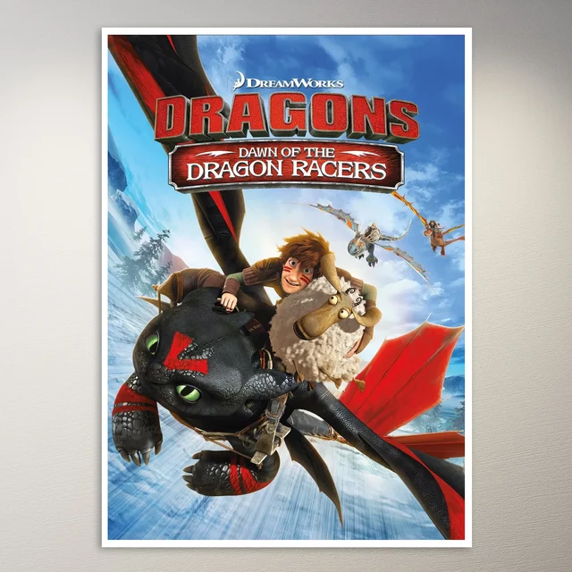 Hiccup and Toothless Racing Poster