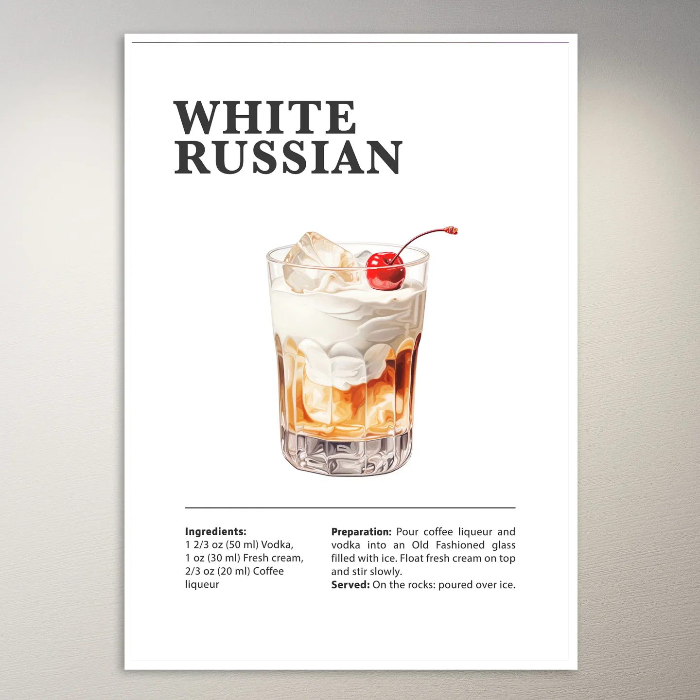 White Russian Poster