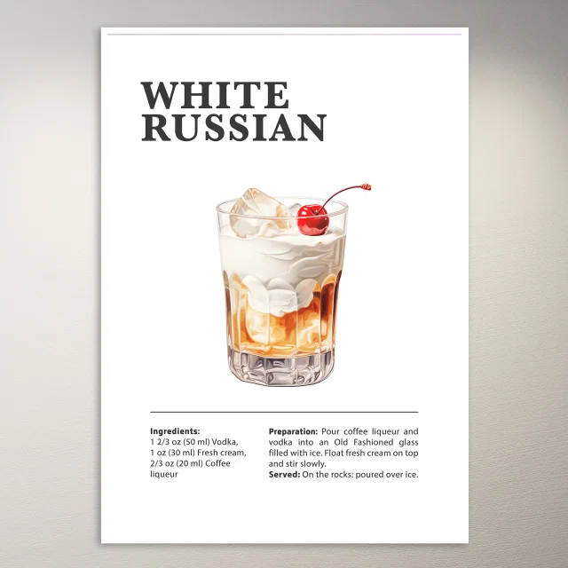 White Russian Poster