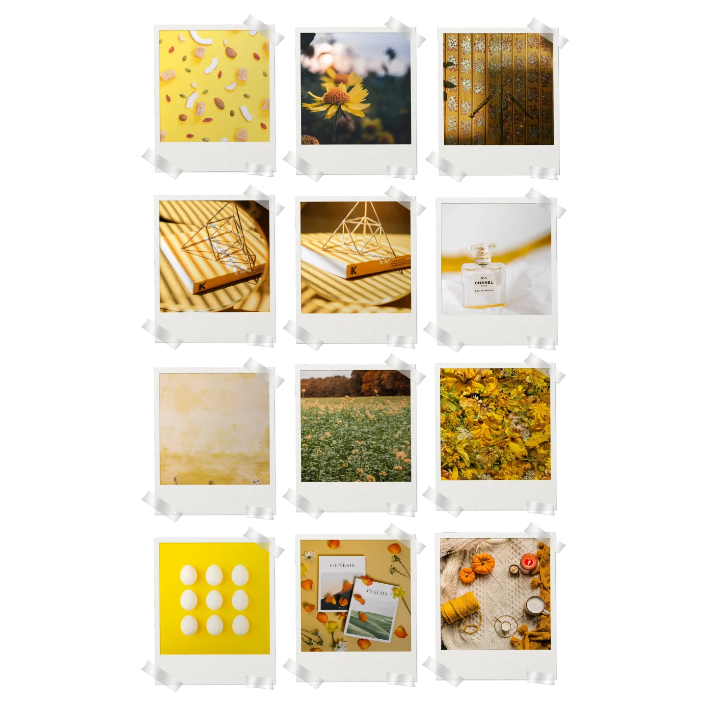 Yellow Aesthetic Prints Set of 12