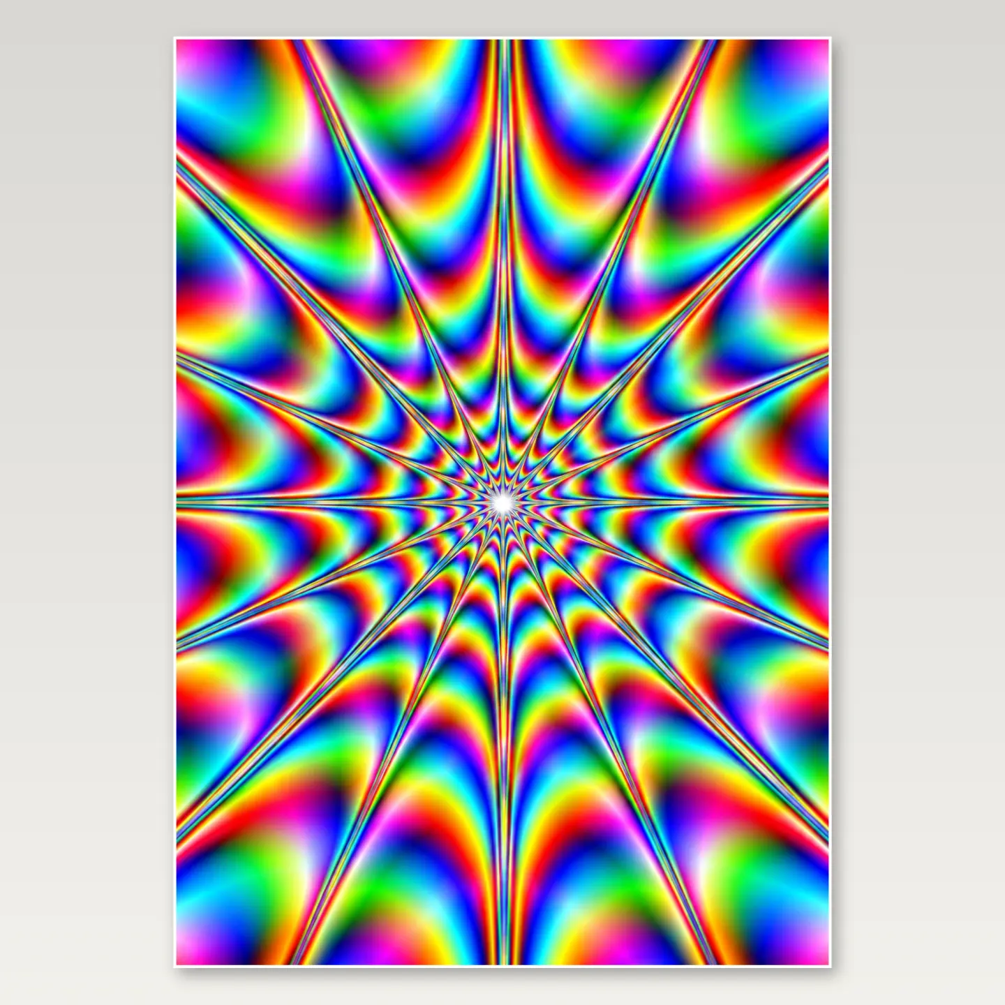 Spectral Light Rays A4 Poster mockup