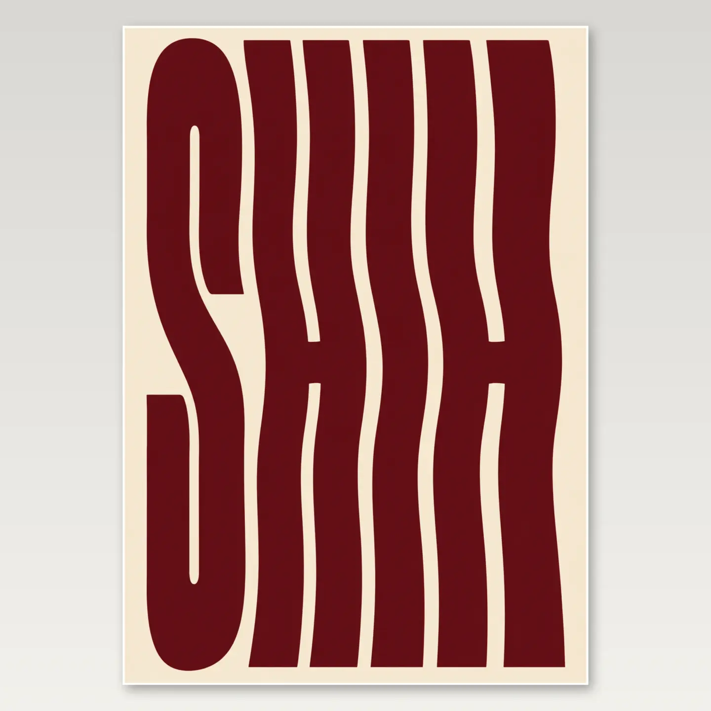 Shhh Stretched Type A4 Poster mockup