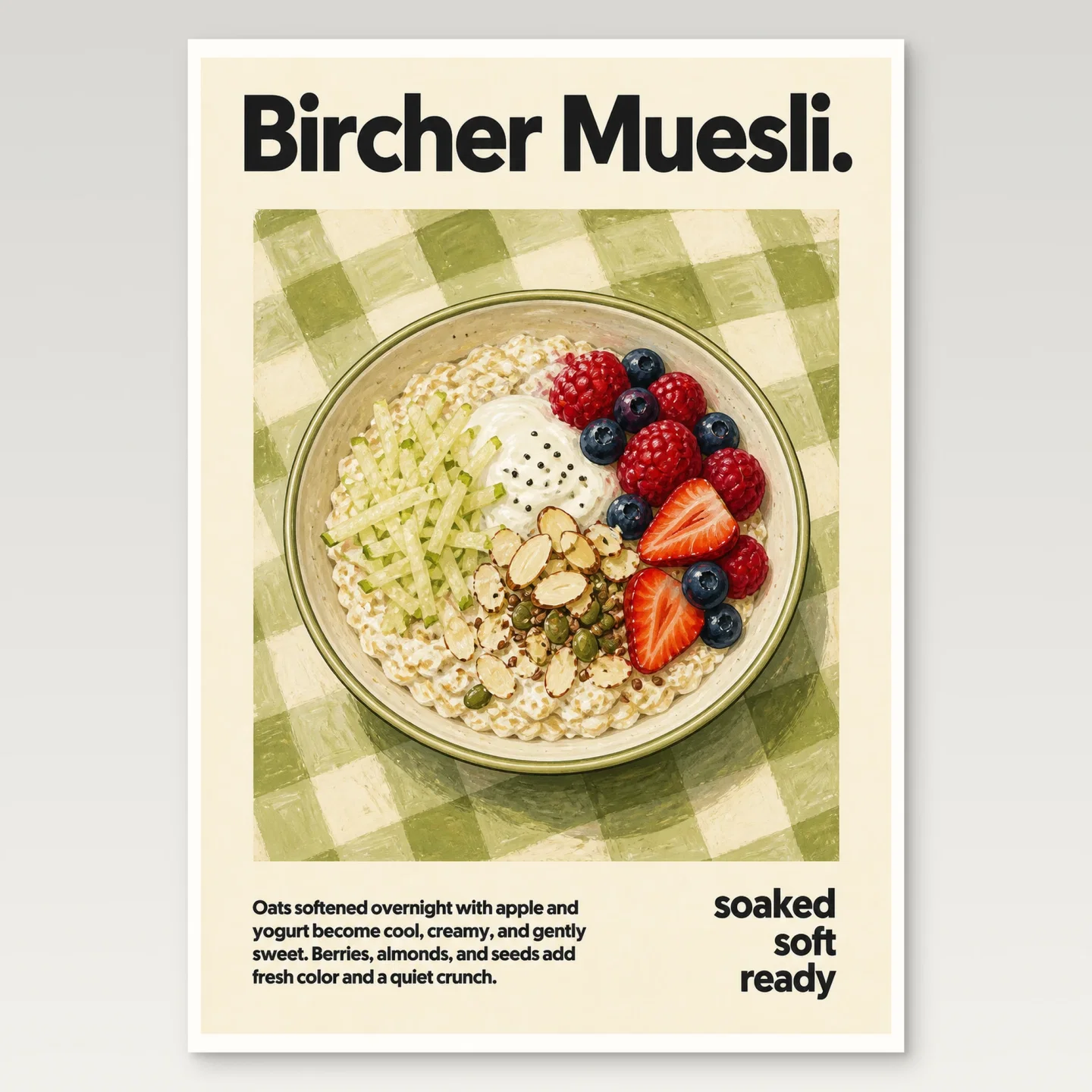 Bircher Muesli Poster mockup