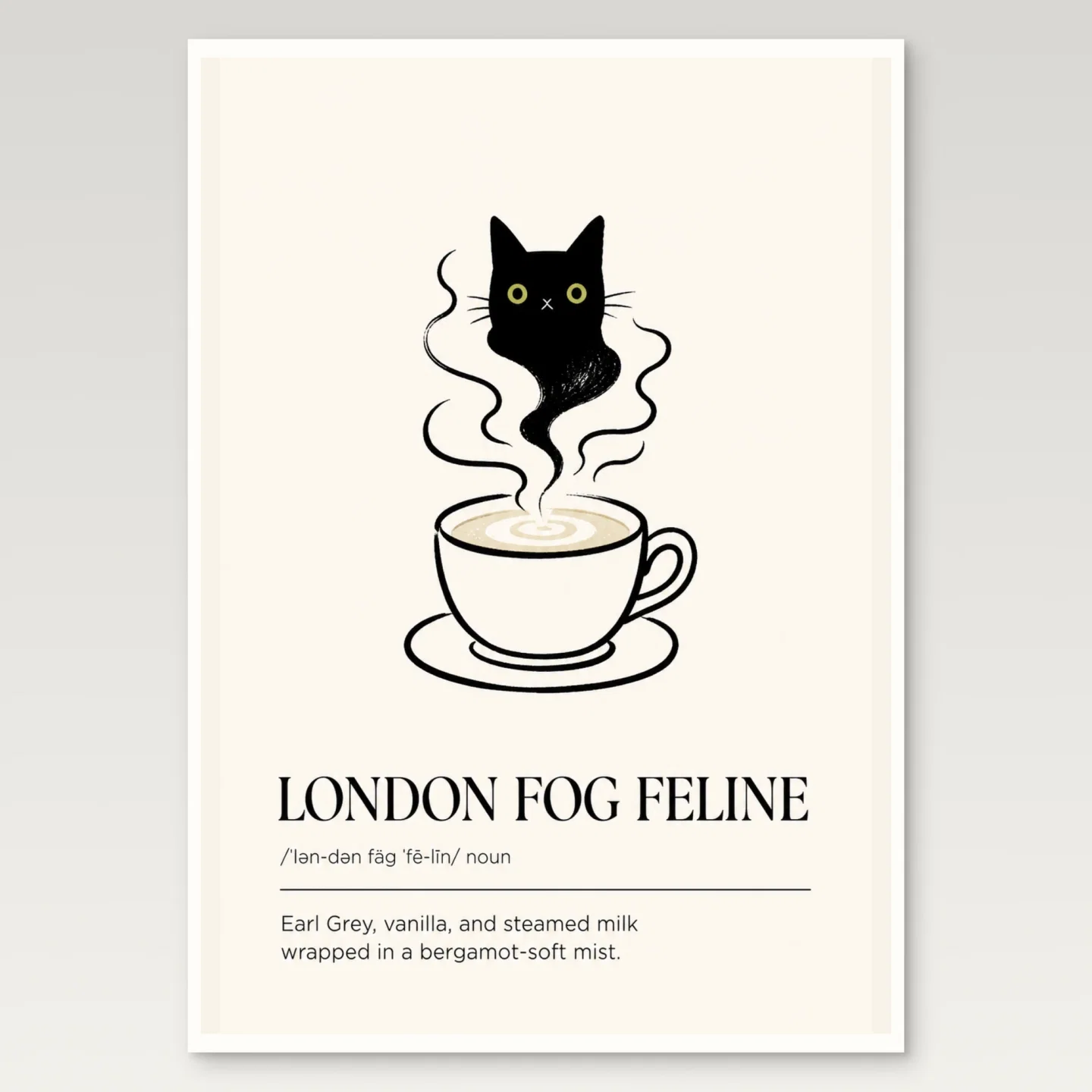 London Fog Feline Poster mockup