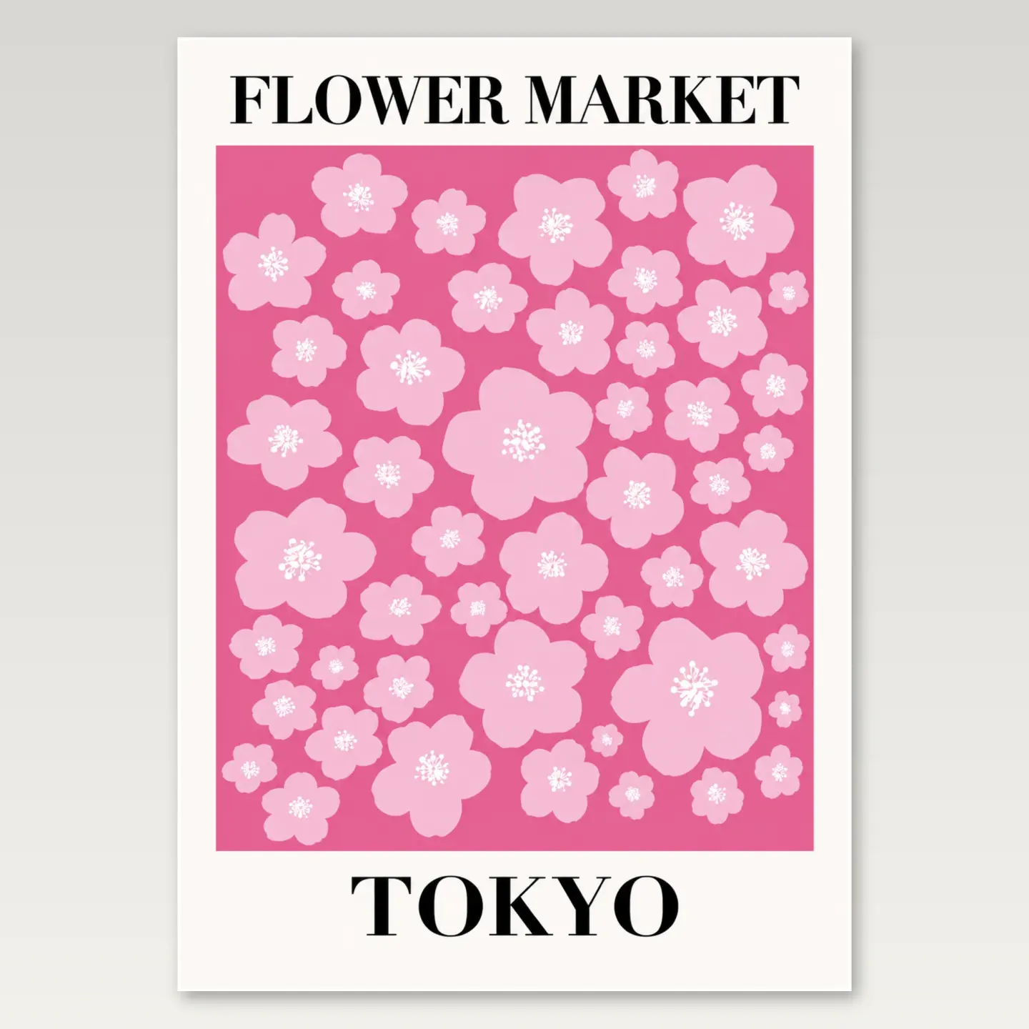 Flower Market Tokyo A4 Poster mockup