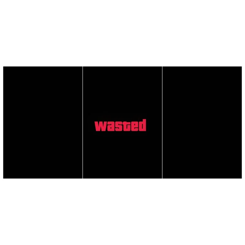 Wasted Red Text Split Poster (Set of 3)
