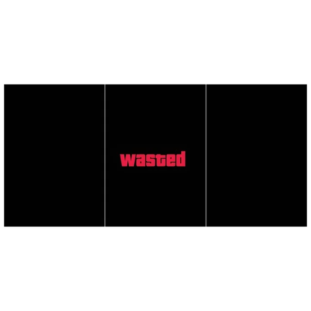 Wasted Red Text Split Poster (Set of 3)