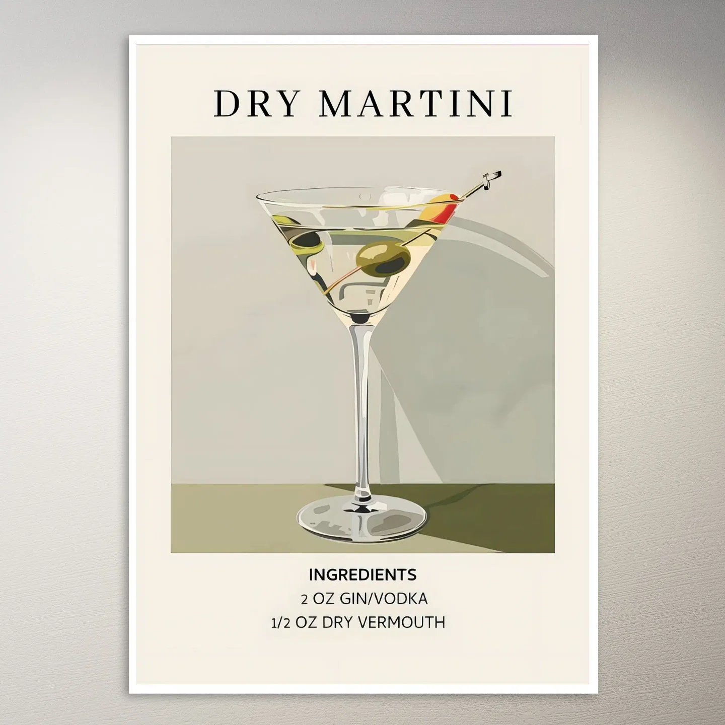 Dry Martini With GinVodka Poster