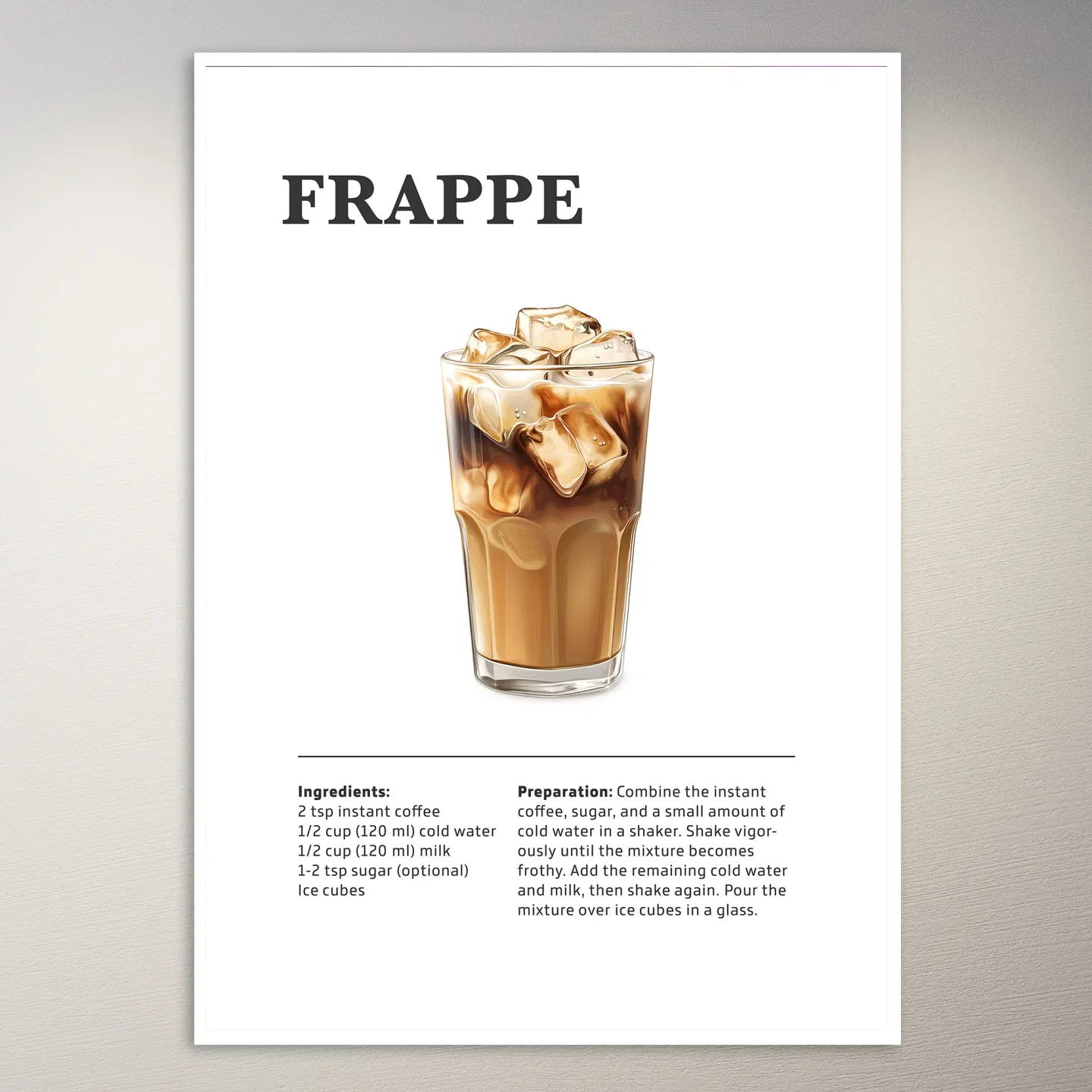 Iced Coffee Frappe Poster
