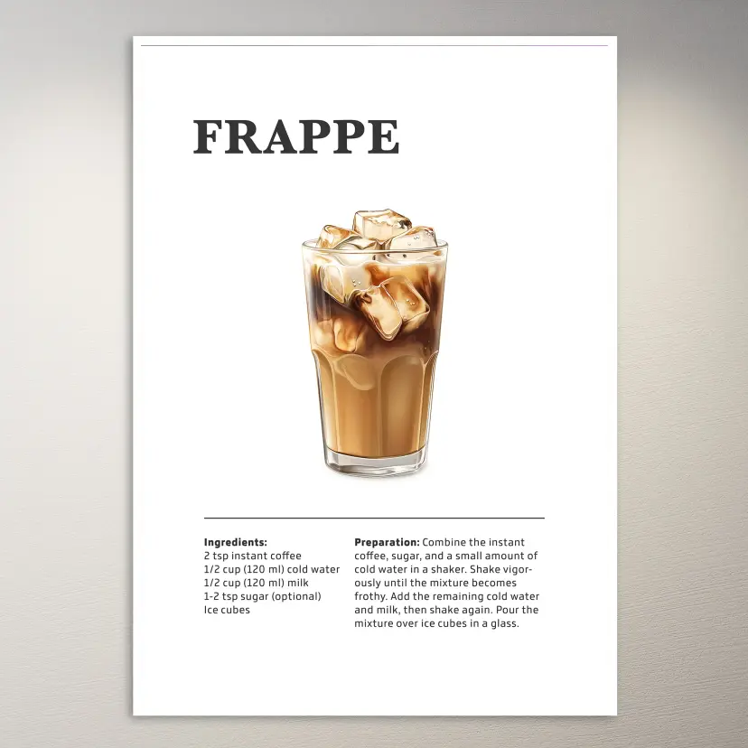 Iced Coffee Frappe Poster
