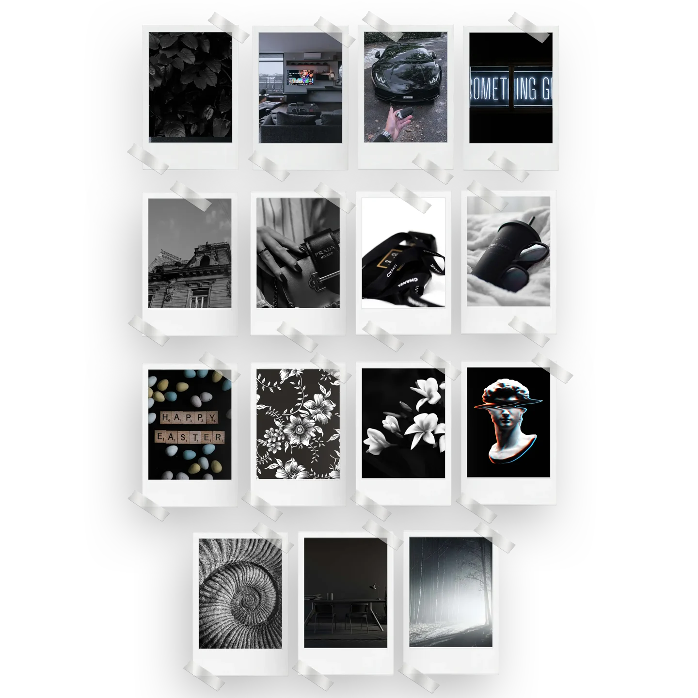 Black Aesthetic Prints Set of 15
