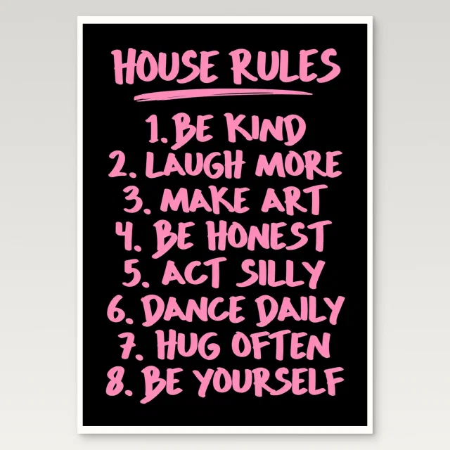 House Rules Poster
