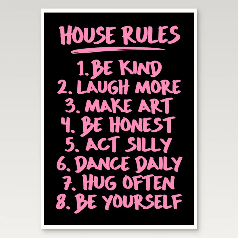 House Rules Poster