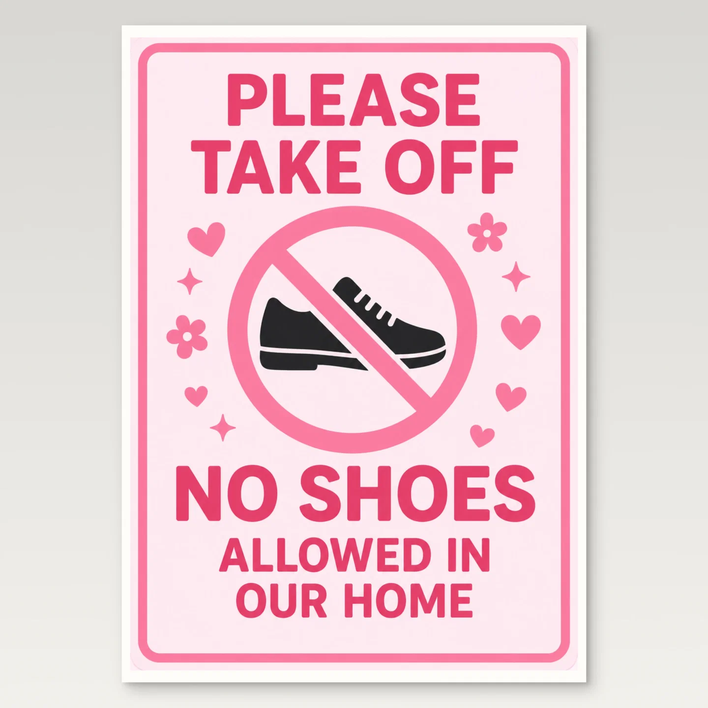 No Shoes Allowed Poster mockup