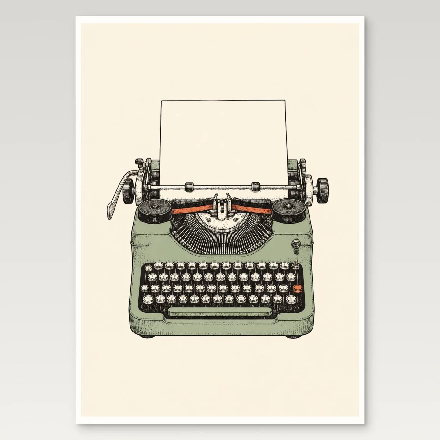 Typewriter Poster mockup