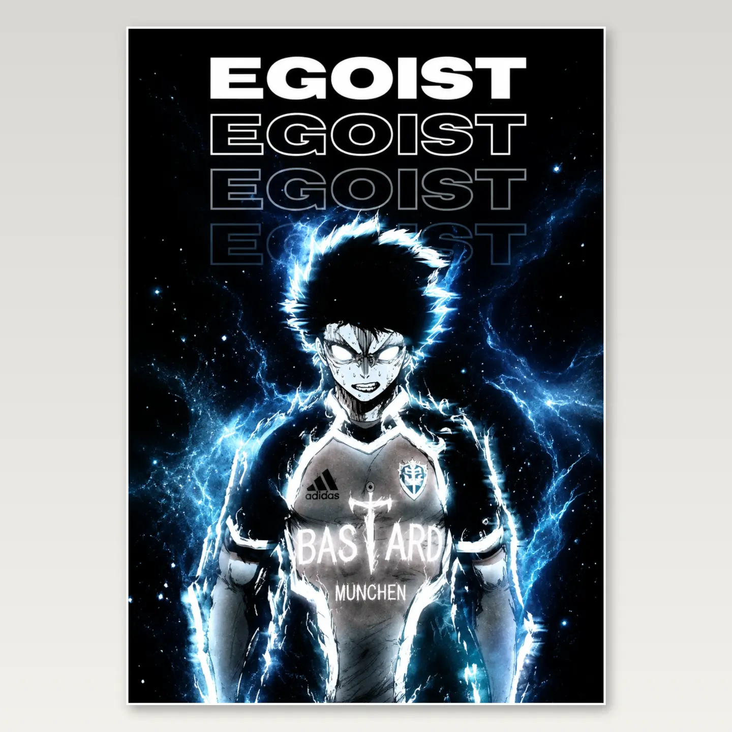 Egoist Neon A4 Poster mockup