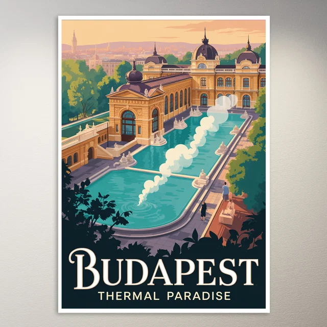 Budapest Travel Poster