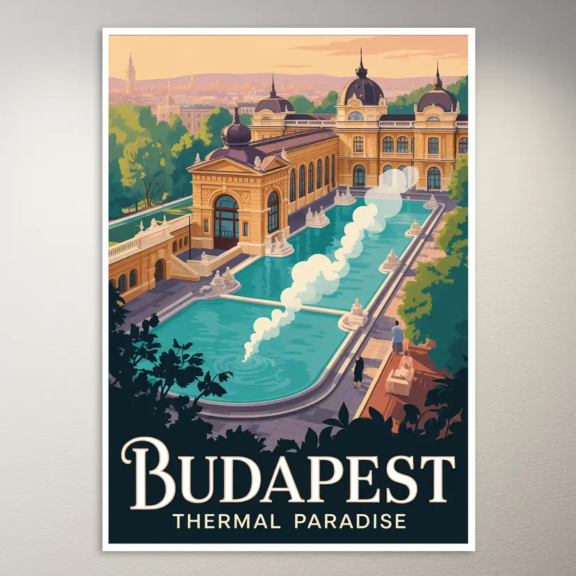Budapest Travel Poster