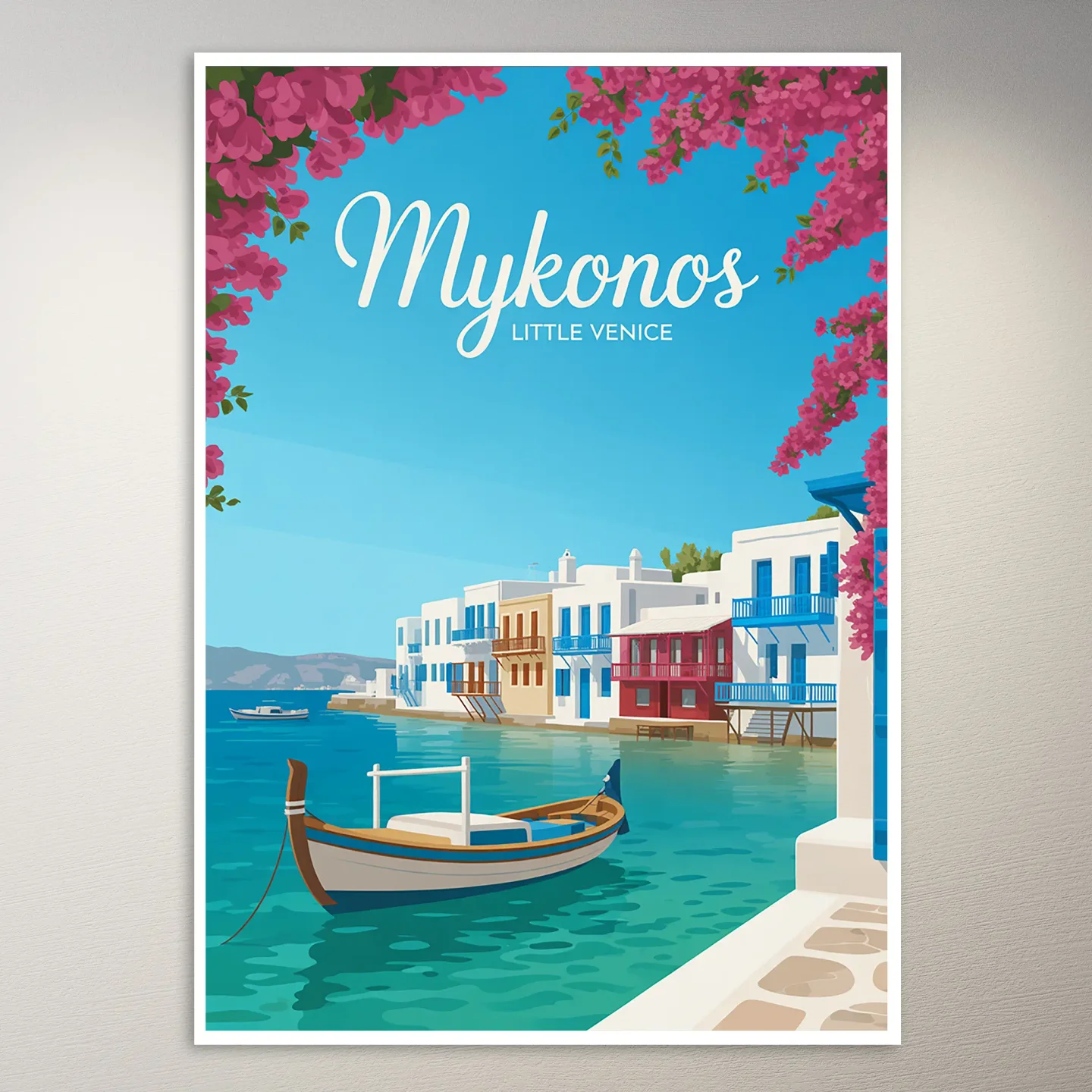 Mykonos Travel Poster