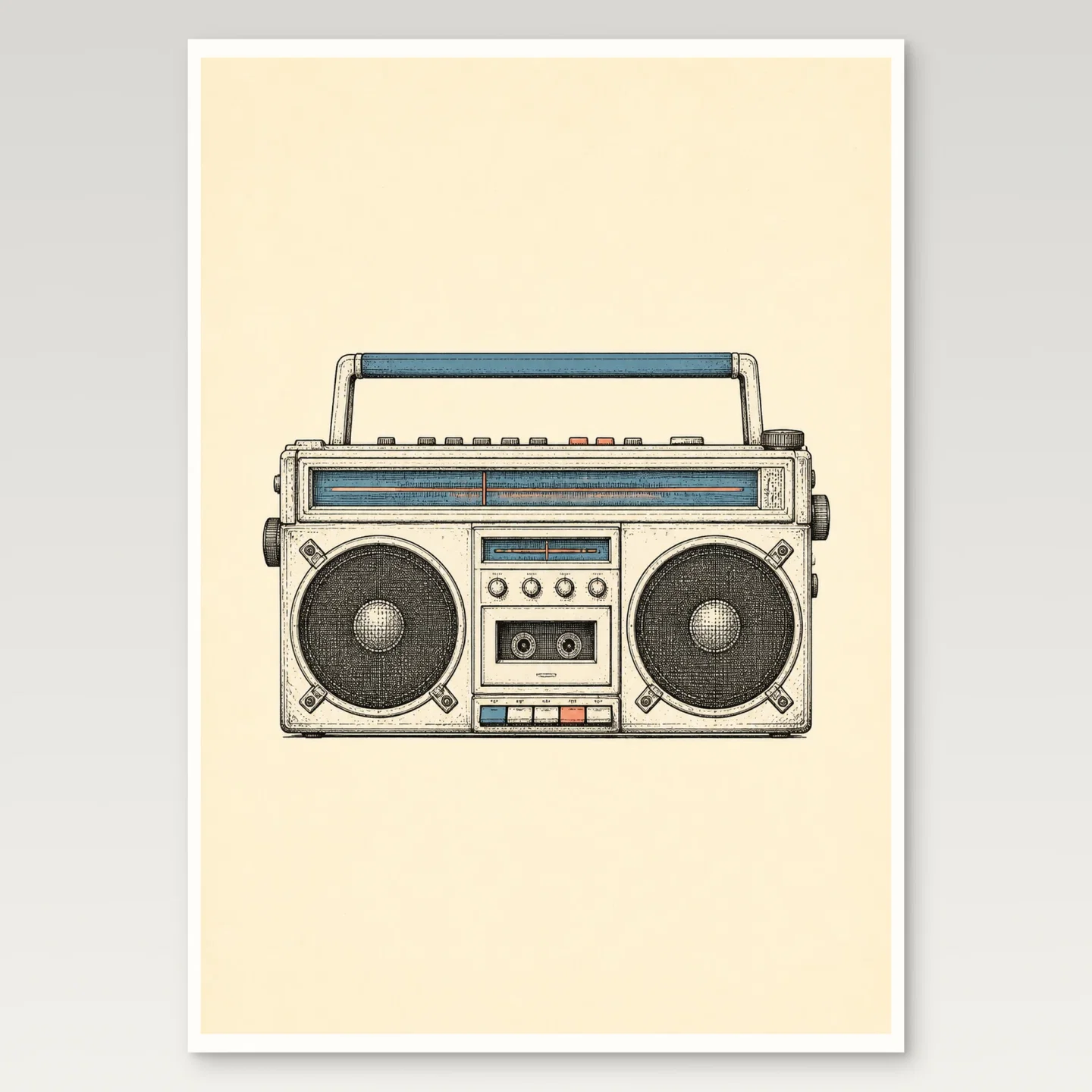 Boombox Poster mockup