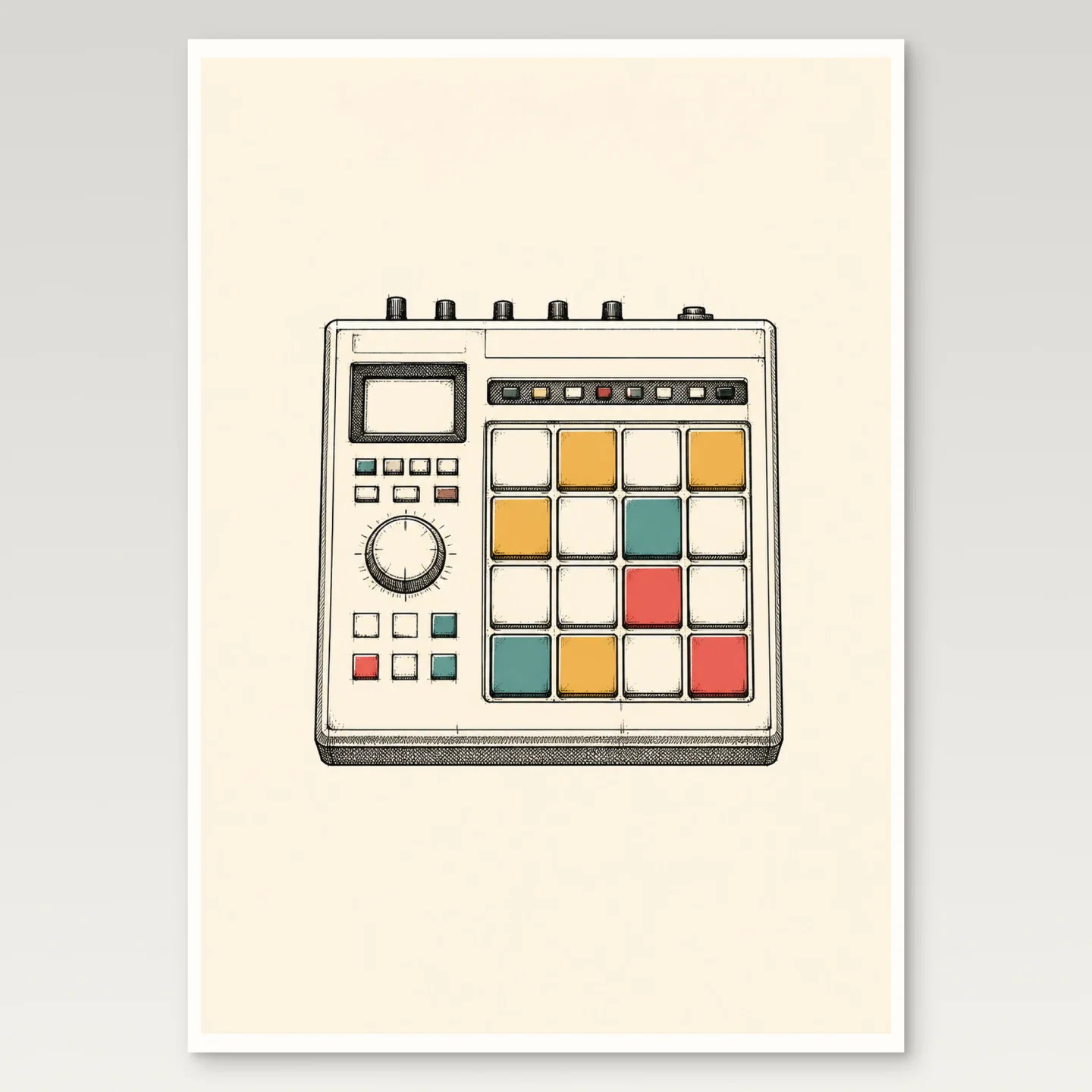 Drum Machine Poster mockup