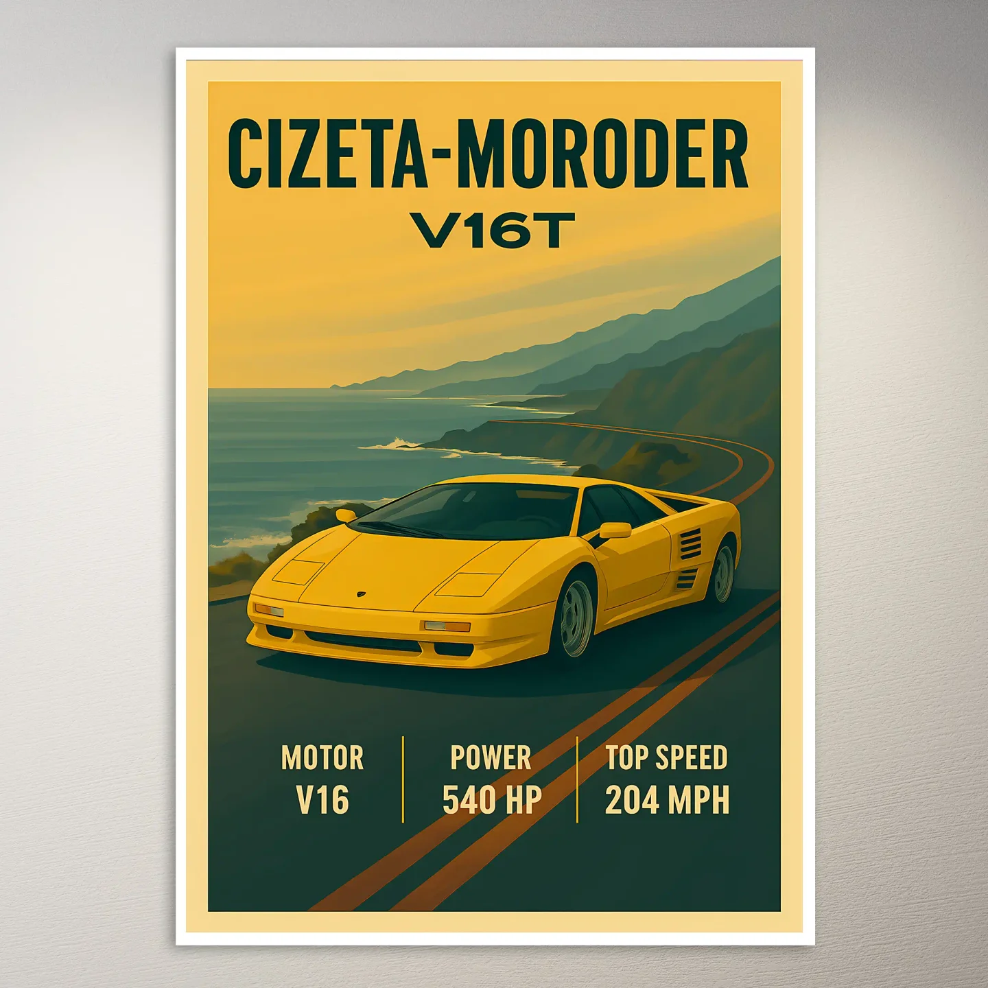 Cizeta-Moroder V16T Sportscar Poster