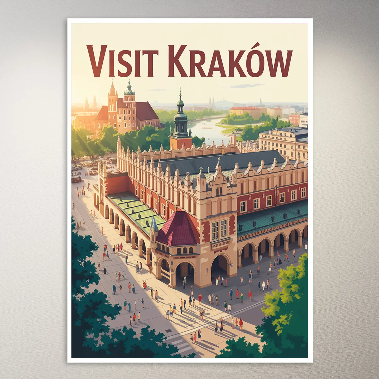 Krakow Travel Poster