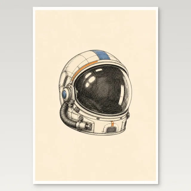 Astronaut Helmet Poster