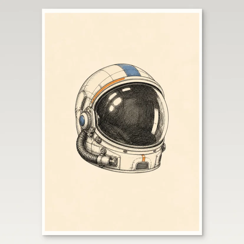 Astronaut Helmet Poster