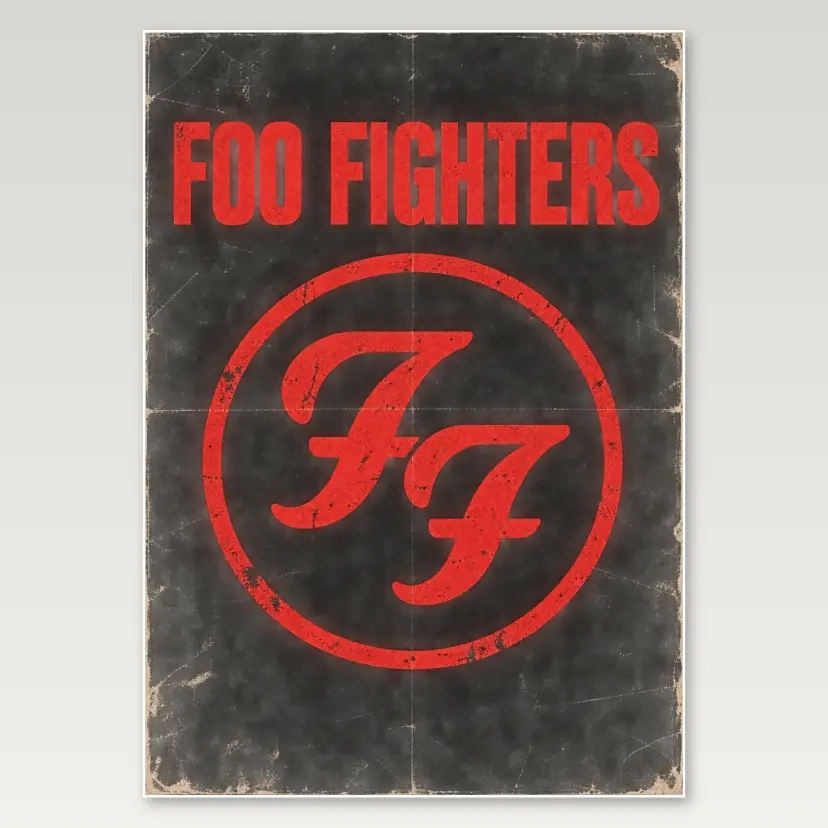 Foo Fighters Red A4 Poster