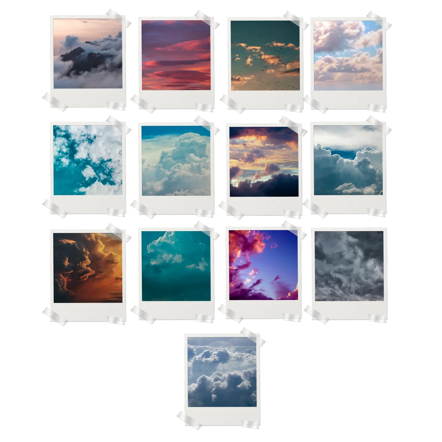 Cloud Prints Set of 13
