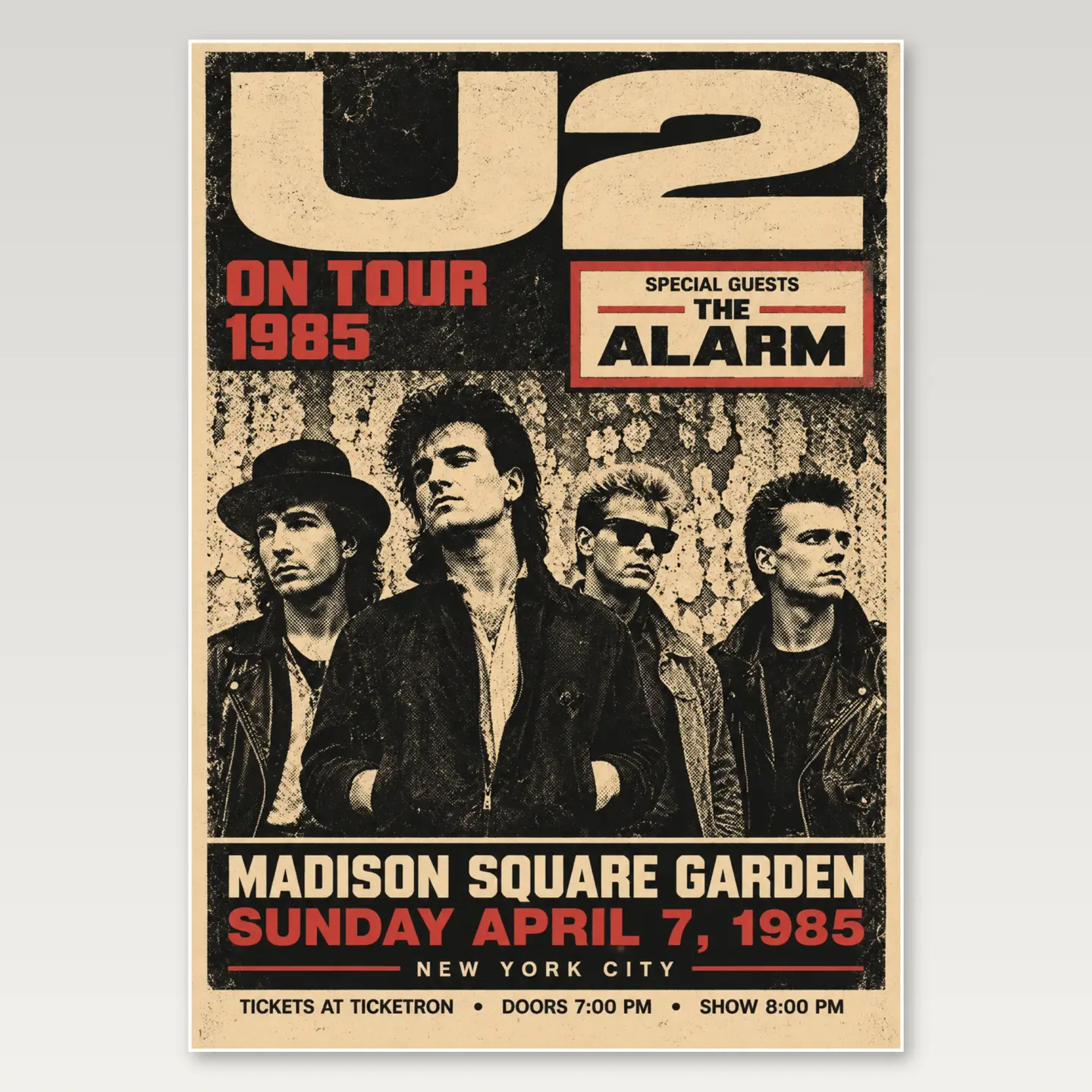 U2 Alarm Poster A4 Poster mockup