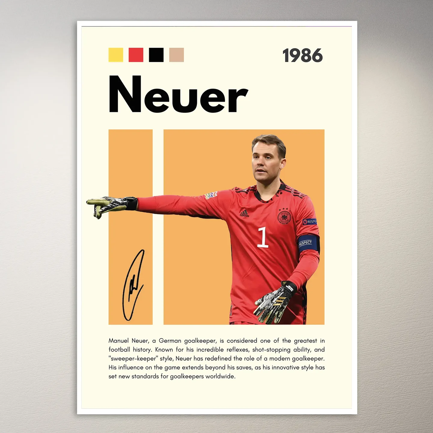 Manuel Neuer German Goalkeeper Poster