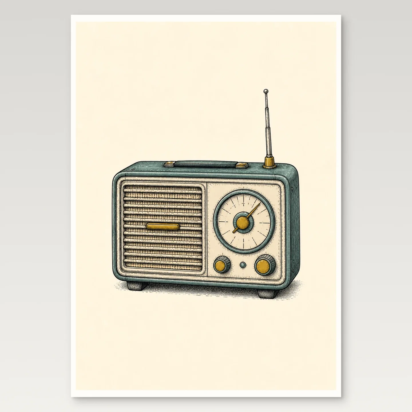 Vintage Radio Poster mockup