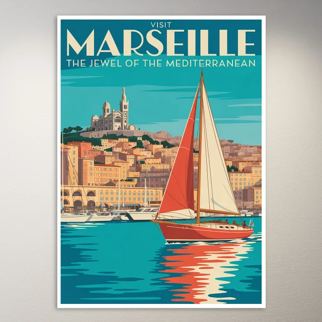 Marseille Travel Poster