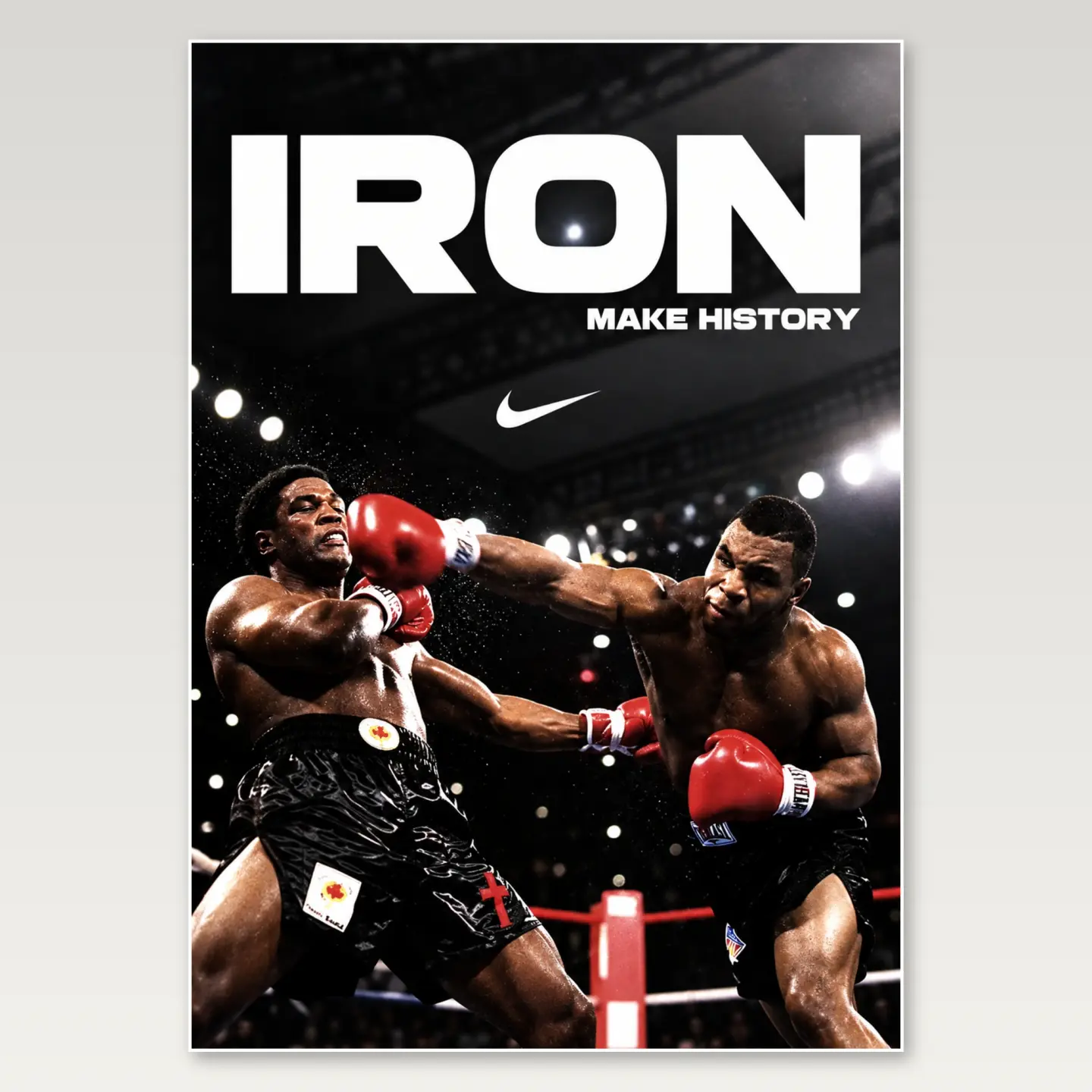 Iron Boxing A4 Poster mockup