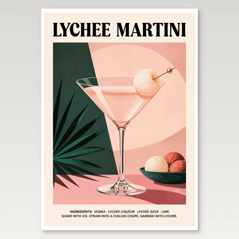 Lychee Martini Poster