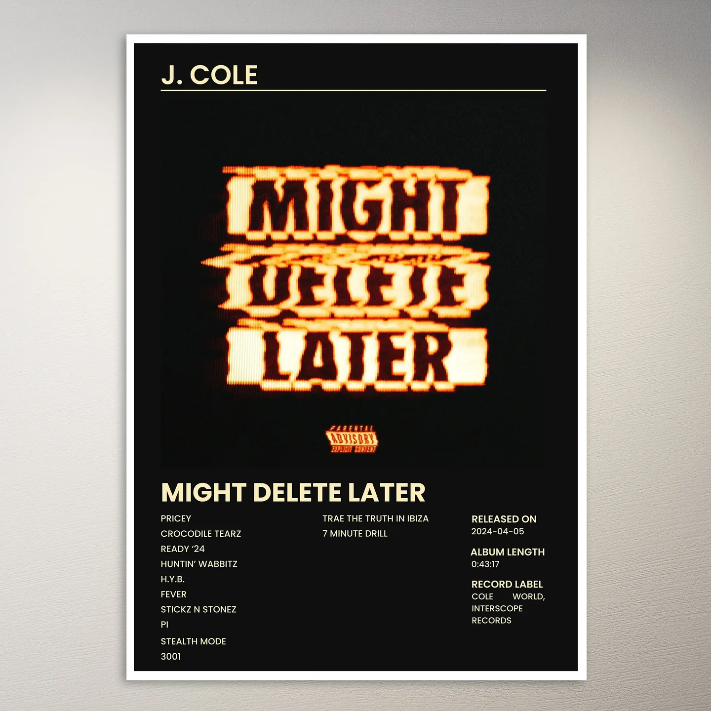 J. Cole Poster