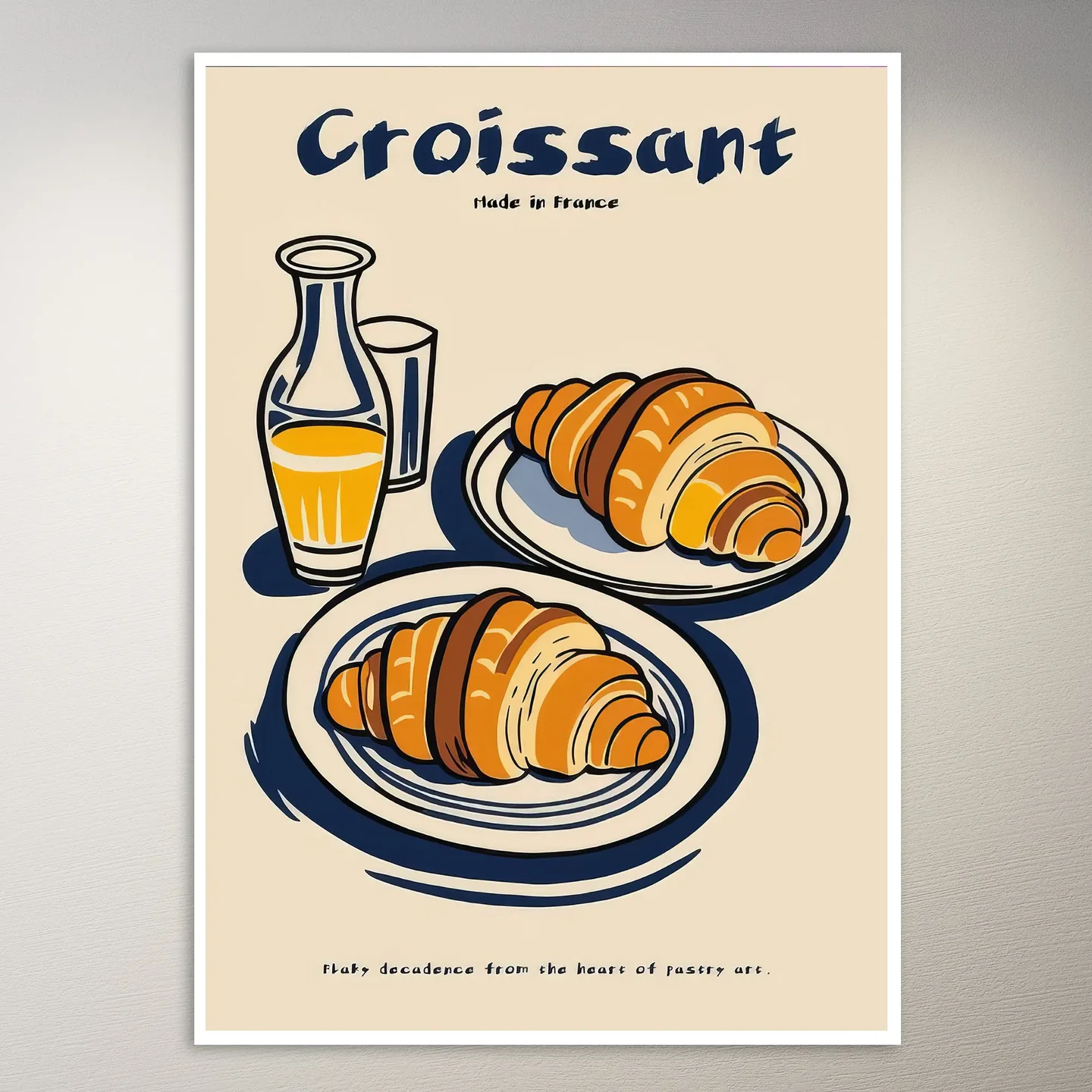 Croissant Flaky Decadence From France Poster