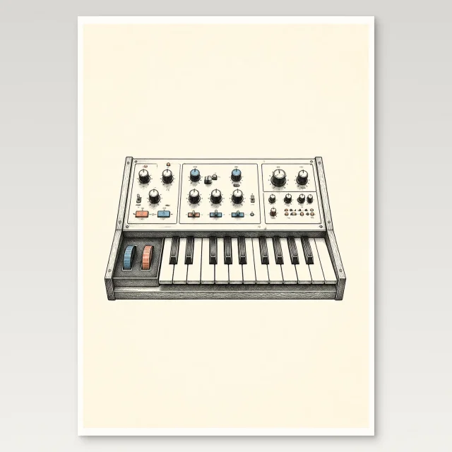 Analog Synthesizer Poster