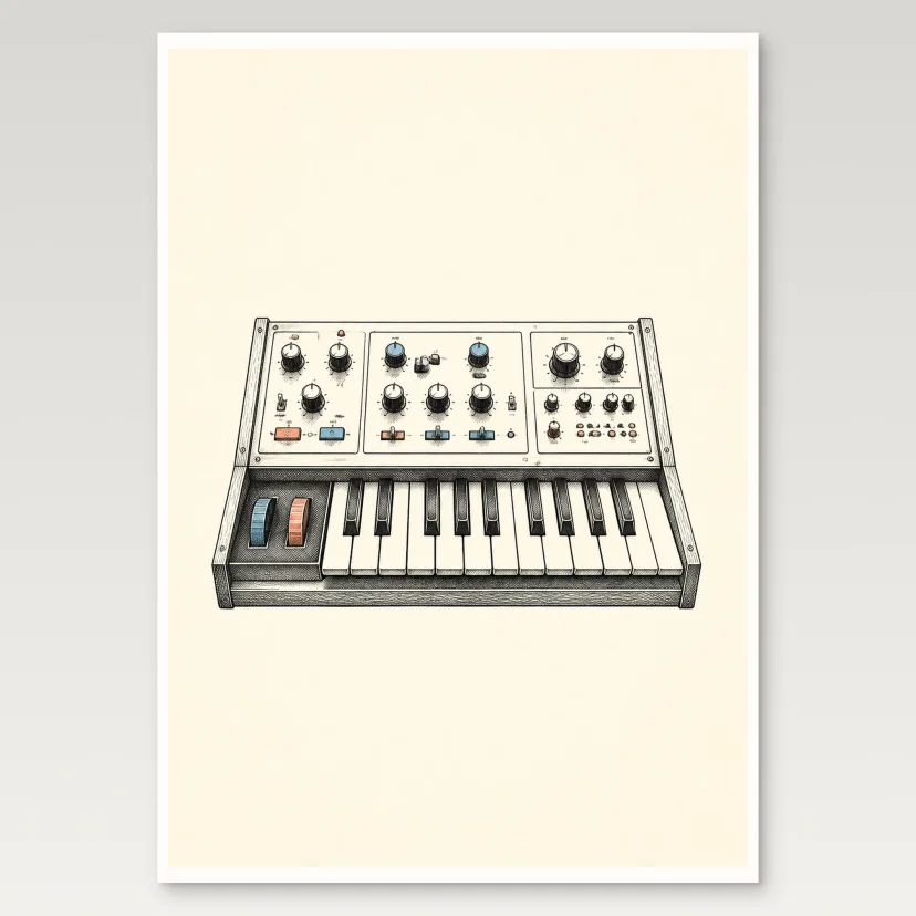 Analog Synthesizer Poster