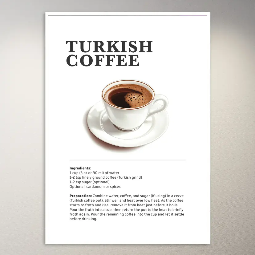 Turkish Coffee Cup Poster