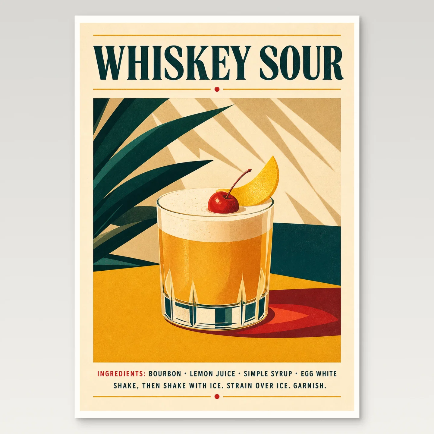 Whiskey Sour Poster mockup