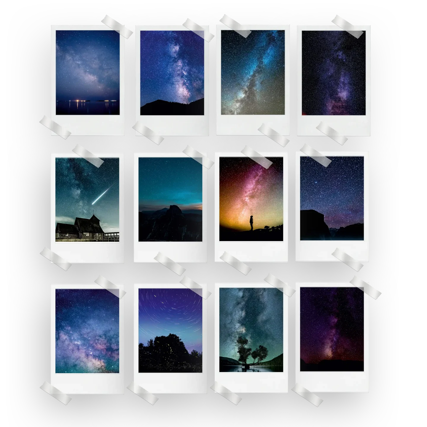 Starry Night Prints Set of 12