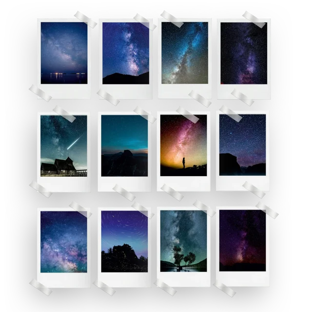 Starry Night Prints Set of 12