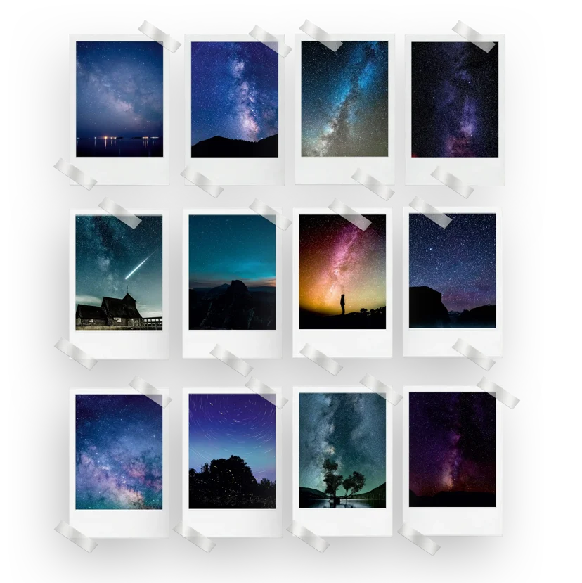 Starry Night Prints Set of 12